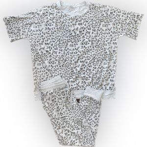 NWOT Grey Leopard Jogger Lounge set / Pajama Set